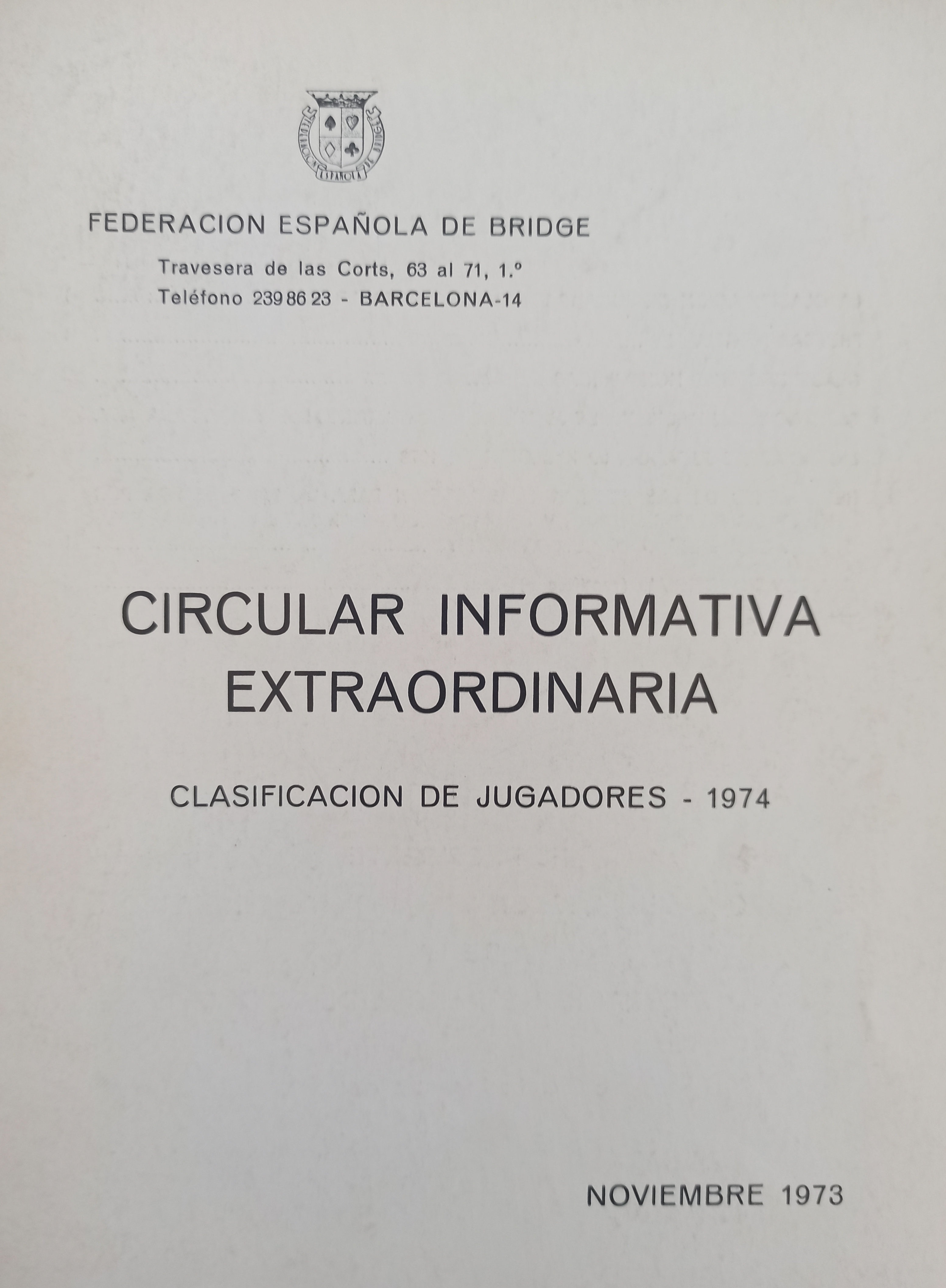 Revista FEB Noviembre 1973